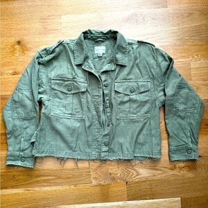 American Eagle crop jacket. Army green. Size medium.